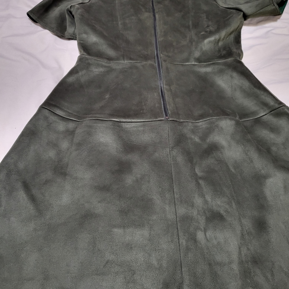 Faux suede skate dress